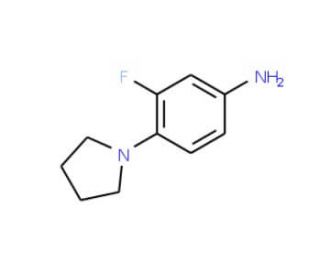 3-fluoro-4-(pyrrolidin-1-yl)aniline (CAS 93246-54-9) - chemical structure image