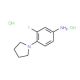 3-Fluoro-4-pyrrolidin-1-yl-phenylaminedihydrochloride - chemical structure image
