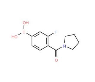 3-Fluoro-4-(pyrrolidin-1-ylcarbonyl)benzeneboronic acid (CAS 874289-09-5) - chemical structure image