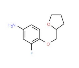 3-Fluoro-4-(tetrahydro-2-furanylmethoxy)aniline - chemical structure image