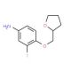3-Fluoro-4-(tetrahydro-2-furanylmethoxy)aniline - chemical structure image