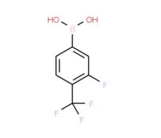 3-Fluoro-4-trifluoromethyl-phenylboronic acid (CAS 864759-68-2) - chemical structure image