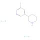 3-Fluoro-5-(piperidin-3-yl)pyridine dihydrochloride (CAS 1260864-37-6) - chemical structure image
