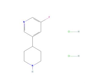 3-Fluoro-5-(piperidin-4-yl)pyridine dihydrochloride (CAS 1638968-09-8) - chemical structure image