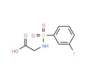 {[(3-fluorophenyl)sulfonyl]amino}acetic acid (CAS 731815-66-0) - chemical structure image