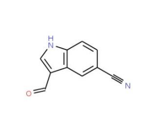 3-Formyl-1H-indole-5-carbonitrile (CAS 17380-18-6) - chemical structure image