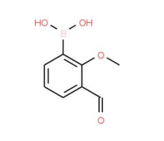 3-Formyl-2-methoxybenzeneboronic acid (CAS 480424-49-5) - chemical structure image