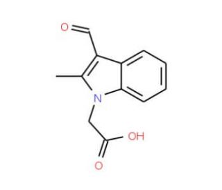 (3-Formyl-2-methyl-indol-1-yl)-acetic acid (CAS 432001-45-1) - chemical structure image