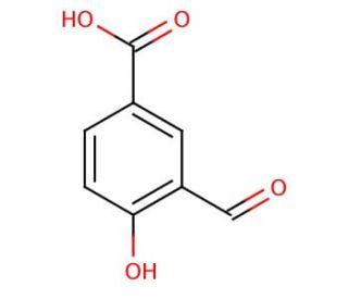 3-Formyl-4-hydroxybenzoic acid (CAS 584-87-2) - chemical structure image