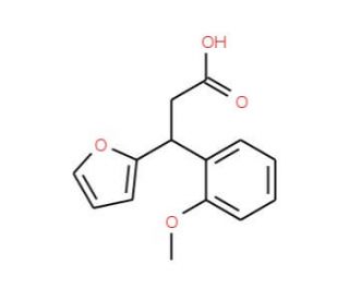 3-Furan-2-yl-3-(2-methoxy-phenyl)-propionic acid - chemical structure image