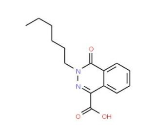 3-Hexyl-4-oxo-3,4-dihydro-phthalazine-1-carboxylic acid - chemical structure image