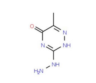 3-Hydrazino-6-methyl-4H-[1,2,4]triazin-5-one (CAS 38736-23-1) - chemical structure image