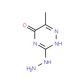 3-Hydrazino-6-methyl-4H-[1,2,4]triazin-5-one (CAS 38736-23-1) - chemical structure image