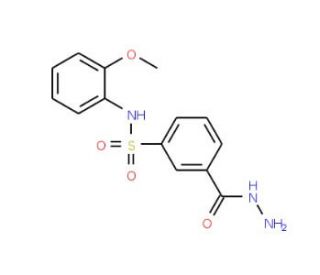 3-Hydrazinocarbonyl-N-(2-methoxy-phenyl)-benzenesulfonamide - chemical structure image