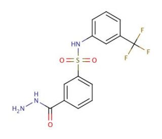 3-Hydrazinocarbonyl-N-(3-trifluoromethyl-phenyl)-benzenesulfonamide - chemical structure image