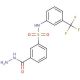 3-Hydrazinocarbonyl-N-(3-trifluoromethyl-phenyl)-benzenesulfonamide - chemical structure image
