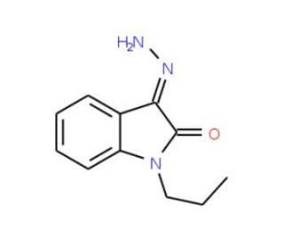 3-Hydrazono-1-propyl-1,3-dihydro-indol-2-one - chemical structure image