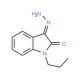 3-Hydrazono-1-propyl-1,3-dihydro-indol-2-one - chemical structure image