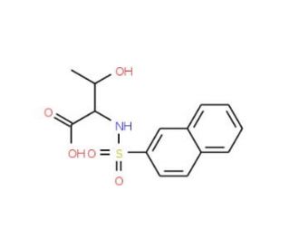 3-hydroxy-2-[(2-naphthylsulfonyl)amino]butanoic acid - chemical structure image