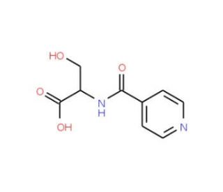 3-Hydroxy-2-[(pyridine-4-carbonyl)-amino]-propionic acid - chemical structure image