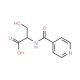 3-Hydroxy-2-[(pyridine-4-carbonyl)-amino]-propionic acid - chemical structure image