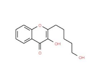 3-Hydroxy-2-(5-hydroxypentyl)chromen-4-one (CAS 267400-83-9) - chemical structure image