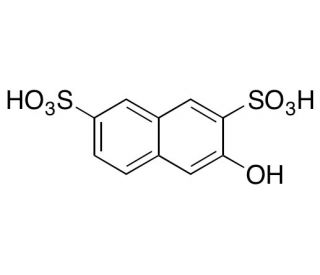 3-Hydroxy-2,7-naphthalenedisulfonic Acid (CAS 148-75-4) - chemical structure image