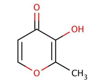 3-Hydroxy-2-methyl-4-pyrone (CAS 118-71-8) - chemical structure image