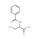 3-hydroxy-2-(phenylformamido)propanoic acid - chemical structure image