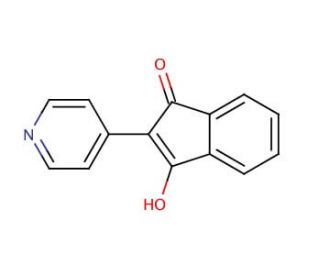 3-Hydroxy-2-(pyridin-4-yl)inden-1-one (CAS 67592-40-9) - chemical structure image