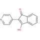 3-Hydroxy-2-(pyridin-4-yl)inden-1-one (CAS 67592-40-9) - chemical structure image