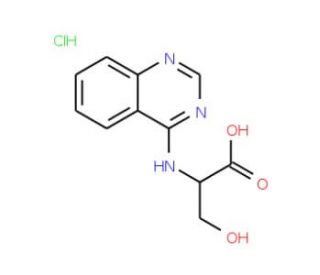 3-Hydroxy-2-(quinazolin-4-ylamino)propionicacid hydrochloride - chemical structure image