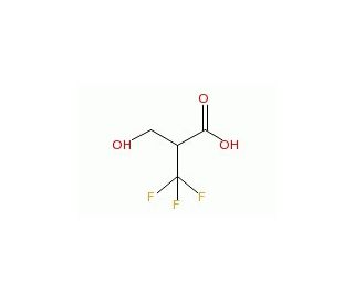 3-Hydroxy-2-(trifluoromethyl)propanoic acid (CAS 382-43-4) - chemical structure image