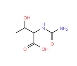 3-Hydroxy-2-ureido-butyric acid (CAS 122331-32-2) - chemical structure image