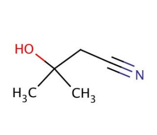 3-Hydroxy-3-methylbutyronitrile (CAS 13635-04-6) - chemical structure image