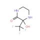 3-hydroxy-3-(trifluoromethyl)piperazin-2-one - chemical structure image
