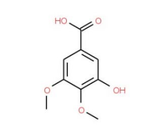 3-Hydroxy-4,5-dimethoxybenzoic acid (CAS 1916-08-1) - chemical structure image