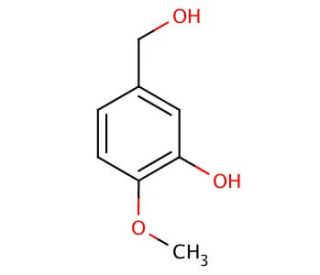 3-Hydroxy-4-methoxybenzyl alcohol (CAS 4383-06-6) - chemical structure image