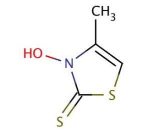 3-Hydroxy-4-methyl-2(3H)-thiazolethione (CAS 49762-08-5) - chemical structure image