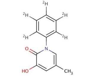 3-Hydroxy-5-methyl-N-phenyl-2-1H-pyridone-d5 (CAS 1020719-53-2) - chemical structure image