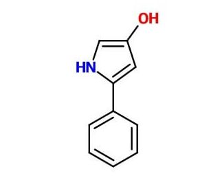 3-Hydroxy-5-phenylpyrrole (CAS 100750-40-1) - chemical structure image