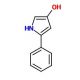 3-Hydroxy-5-phenylpyrrole (CAS 100750-40-1) - chemical structure image