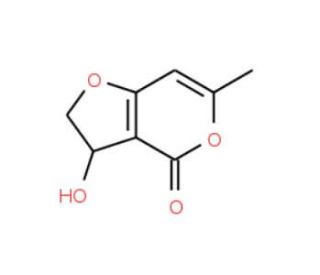 3-Hydroxy-6-methyl-2,3-dihydro-4H-furo[3,2-c]pyran-4-one (CAS 57053-18-6) - chemical structure image