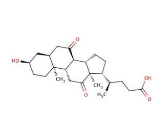 3-hydroxy-7,12-diketocholanoic acid (CAS 517-33-9) - chemical structure image