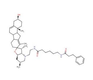 3-Hydroxy-N-aminoethyl-N&prime;-aminocaproyldihydrocinnamoyl Cyclopamine - chemical structure image