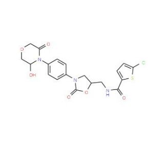 3-Hydroxy Rivaroxaban(Mixture of 4 Diastereomers) - chemical structure image