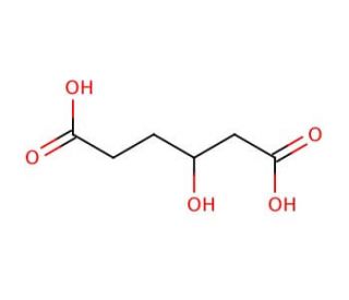3-hydroxyhexanedioic acid (CAS 14292-29-6) - chemical structure image