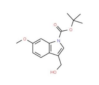 3-(Hydroxymethyl)-6-methoxy-1H-indole, N-BOC protected - chemical structure image