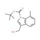 3-(Hydroxymethyl)-7-methyl-1H-indole, N-BOC protected - chemical structure image