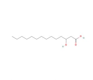 3-Hydroxymyristic Acid (CAS 1961-72-4) - chemical structure image